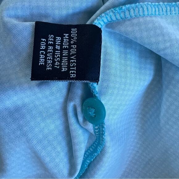 Horn Legend Performance Luxury Blue White Gingham Polo Embroidered Sleeve Shirt - Picture 10 of 11